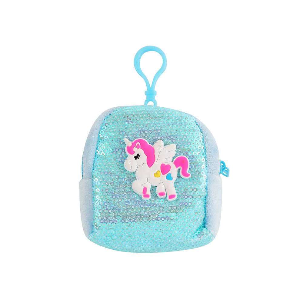 Wholesale New Sequin Unicorn Coin Purse Children' s Portable Coin Headset Storage Bag